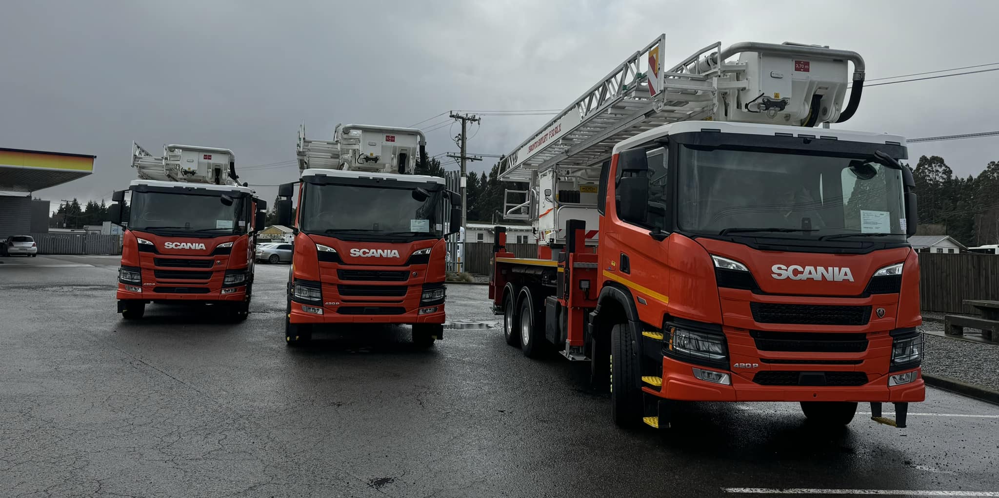 Landscape motorhome driving through mountains